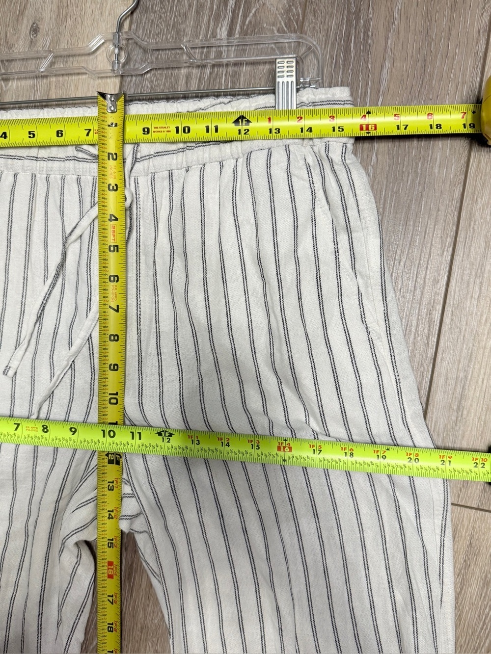 GAP white Pants with Black Vertical Stripes - Picture 4 of 8